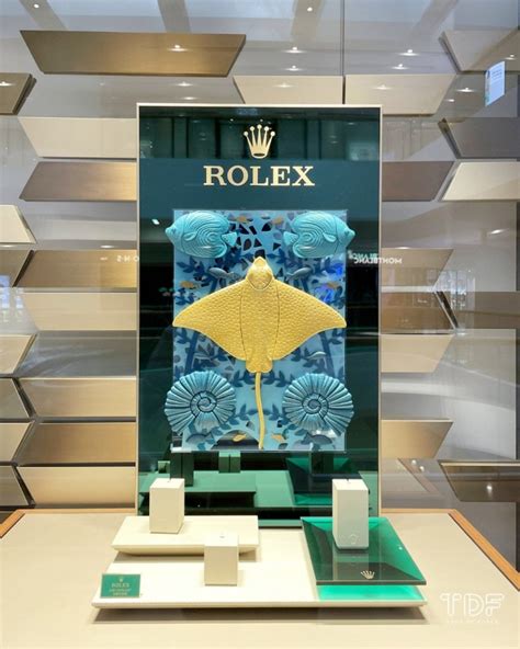 rolex watch window display|real rolex wall clock.